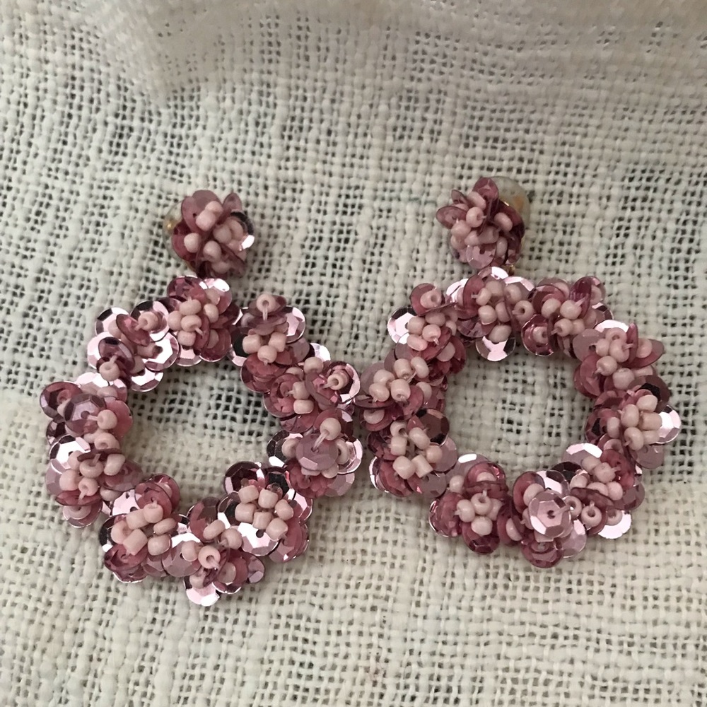 Baublebar pink floral earrings